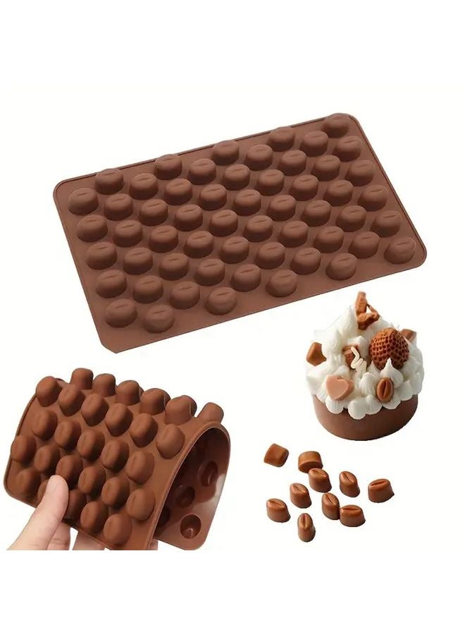 7 Piece Set Coffee Bean Chocolate Mold Food Grade Heat Resistant Baking Mold - Image 5